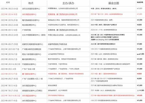 家居展会上海2024最新排期表