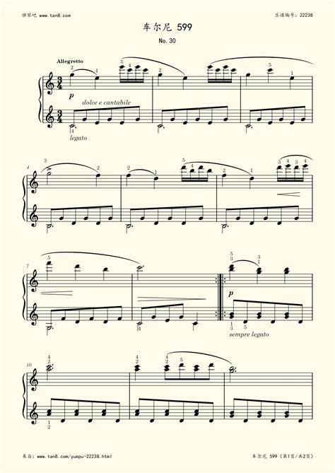 车尔尼599第26条钢琴初级教程
