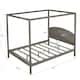 Queen Size Canopy Platform Bed with Headboard and Support Legs - Bed ...