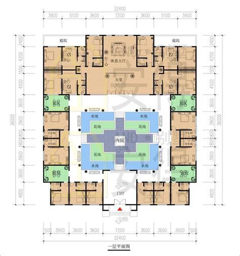 四进四合院平面图图片