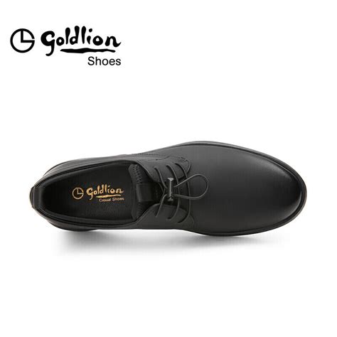 金利来（goldlion）男鞋时尚正装舒适皮鞋柔软耐磨商务休闲鞋50873076101A-黑色-41码 669元-聚超值