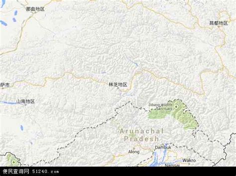 林芝地图，林芝旅游景点地图，西藏林芝旅游地图