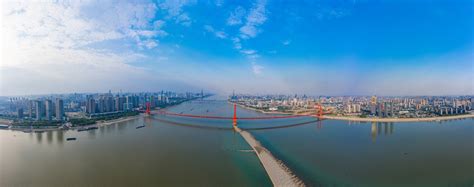 武汉黄昏长江大桥高清图片下载-正版图片500597826-摄图网