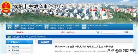 速看！2022年第一批濮阳市人才公寓保障资格人员名单公示