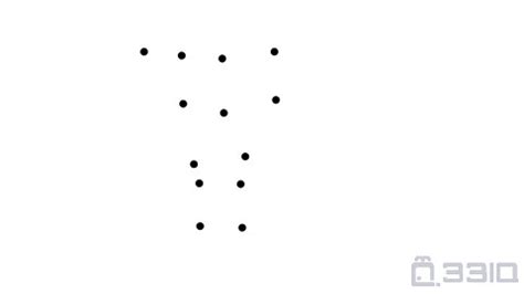 【点阵图】如下图是某个字各笔画之间的交点，根据此交点得出这是什么字？ #477450-图形分拼-图形视觉-33IQ