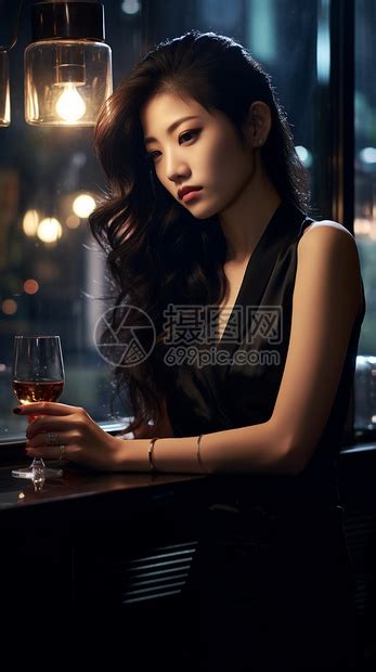 酒吧喝酒的女性高清图片下载-正版图片600381194-摄图网