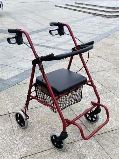 BJ7S老年人手推车购物走路多功能轻便折叠可推可坐轮椅小巧助行器-阿里巴巴