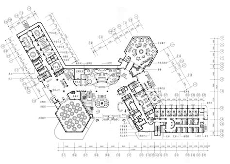 一层平面布置图 1:500-五星级酒店设计施工-图片