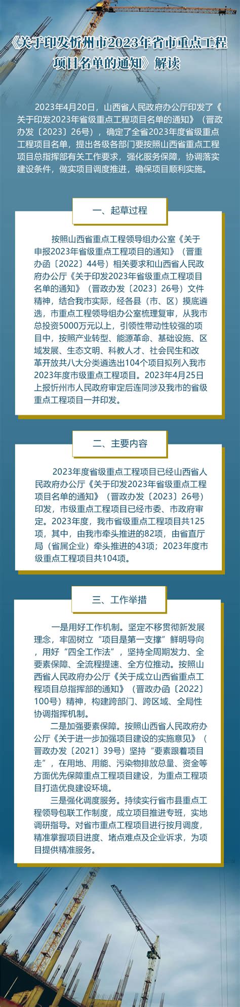 【图解】《关于印发忻州市2023年省市重点工程项目名单的通知》解读-山西忻州