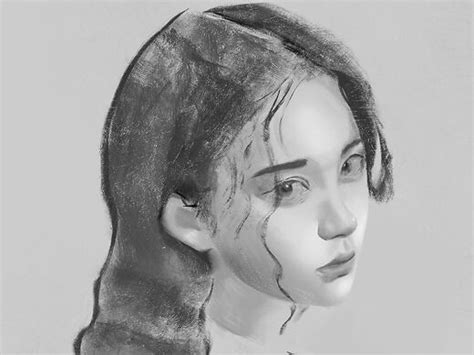 温柔头像女生素描