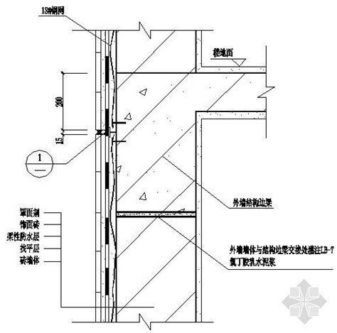 外墙边梁与墙体交接处构造、密封式分格缝构造(DBJ15-19-97)-建筑节点详图-筑龙建筑设计论坛