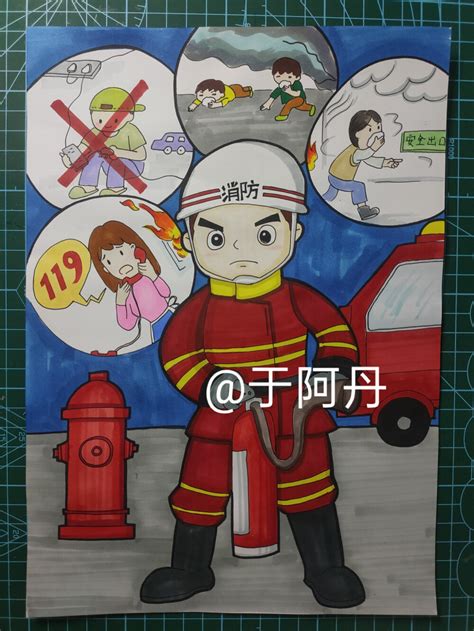 消防绘画图片简笔画,简单,儿童画(第10页)_大山谷图库