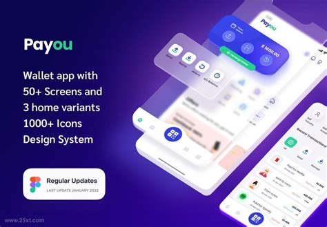 数字钱包应用程序App界面设计UI套件 Digital Wallet Mobile App UI Kit – 设计小咖