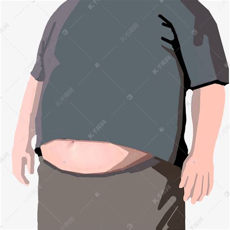 挺着肚子的肥胖男人素材图片免费下载-千库网