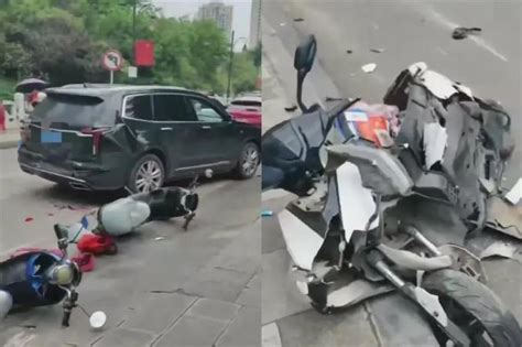 梧州一小车连撞五车致4人受伤，肇事司机已被控制_自行车