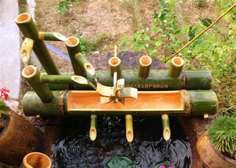 竹制流水盆景 喷泉 流水 鱼缸 风水轮加湿器 竹子工艺品风车 包邮-阿里巴巴