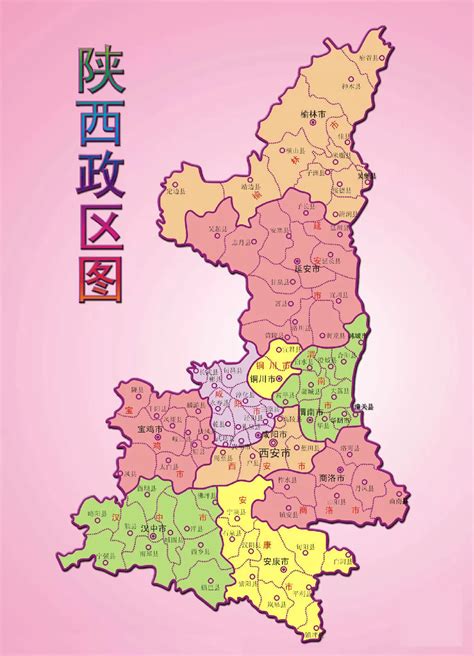 陕西省行政区域-矢量地图AI素材免费下载_红动中国
