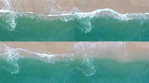 慢镜头鸟瞰迷人的海浪的海面视频素材_ID:VCG42N1307489162-VCG.COM