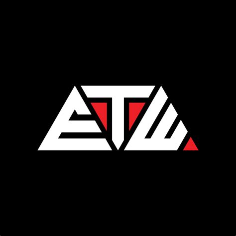 etw-Dreieck-Buchstaben-Logo-Design mit Dreiecksform. etw-Dreieck-Logo ...