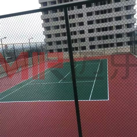 湖南某单位屋顶网球场围网硅PU网球场施工--湖南长沙迈乐体育