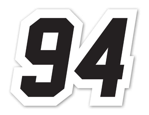 Buy Racing number 94 - Die cut stickers | StickerApp