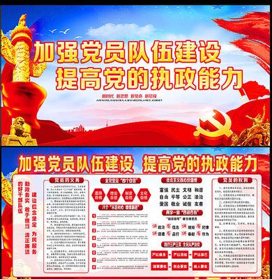 党建加强党员队伍建设宣传展板图片_展板_编号10760627_红动中国