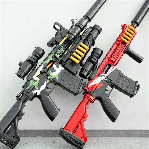 新款儿童玩具枪M416软弹枪抛壳手动下供弹AWM大号98K狙击枪批发-阿里巴巴