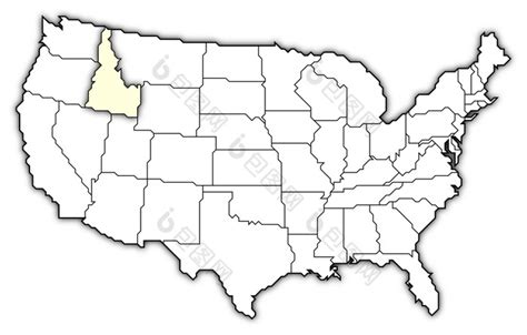 黑板上有爱达荷州的地图