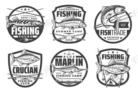 钓鱼俱乐部标志设计图__其他_广告设计_设计图库_昵图网nipic.com