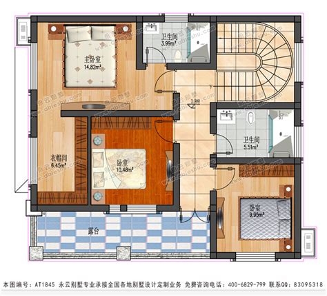 10x10米两层经典户型农村房屋自建施工图纸_实用户型小别墅 - 二层别墅设计图 - 轩鼎别墅图纸