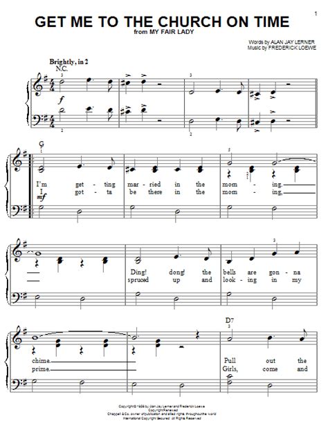 Get Me To The Church On Time | Sheet Music Direct