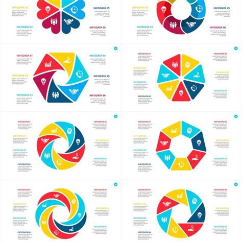 彩色循环关系信息图表PPT素材Cycle_PPT元素 【OVO图库】