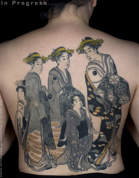 女生后背纹身图案欣赏_上海纹身 上海纹身店 上海由龙纹身2号工作室