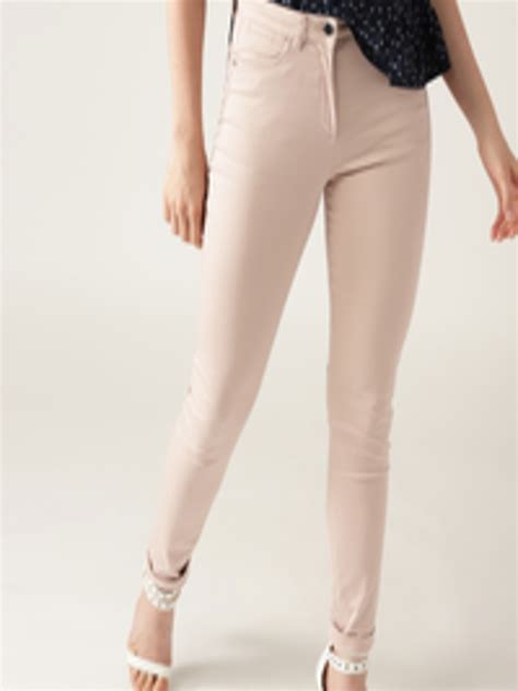 Buy ESPRIT Women Pink Regular Fit Solid Trousers - Trousers for Women ...