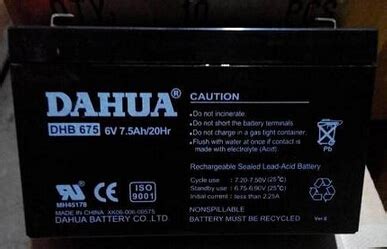 大华蓄电池DHB675耐高温防腐蚀6V7.5AH_中科商务网