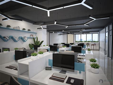 杭州科技公司办公室装修设计效果图_岚禾办公室设计