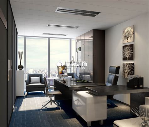 金融公司办公室办公室区域装修设计案例效果图_岚禾办公空间设计
