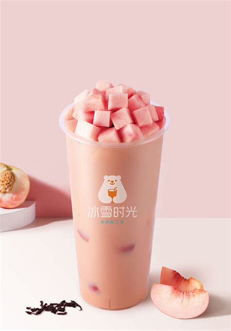 桃桃水果奶茶-冰雪时光奶茶