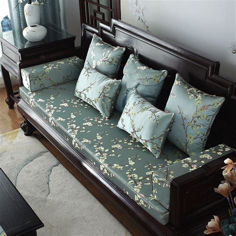 新中式沙发垫红木实木沙发垫子防滑坐垫加厚海绵坐垫中国风椅垫_虎窝淘