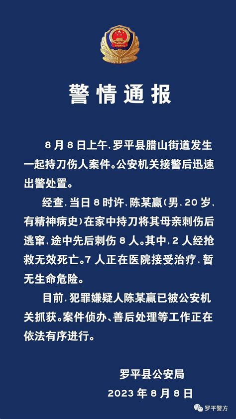 云南罗平发生持刀伤人案，警方通报：2人死亡，嫌疑人有精神病史，已被抓获_深圳新闻网