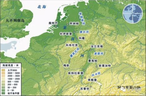 欧洲河流分布图高清,西欧地图,欧洲地形图_大山谷图库