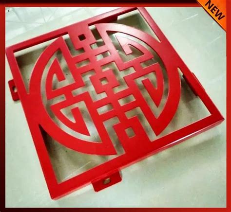 厂家供应红色镂空雕刻铝单板多少钱一平方_铝合金门窗-广东匠铝建材有限公司
