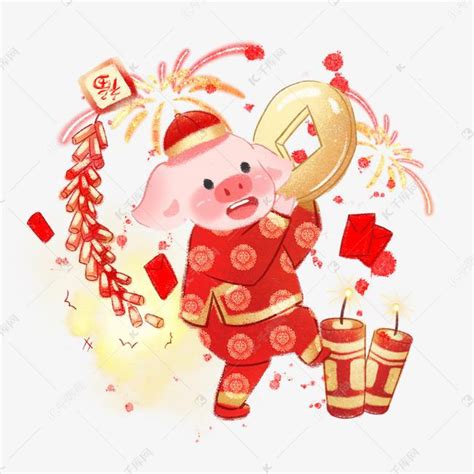 猪年金猪2019年金猪拜年素材图片免费下载_高清psd_千库网(图片编号11477460)
