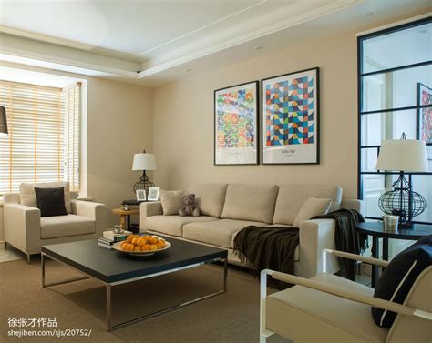 现代简约客厅沙发背景墙装饰效果图_土巴兔装修效果图