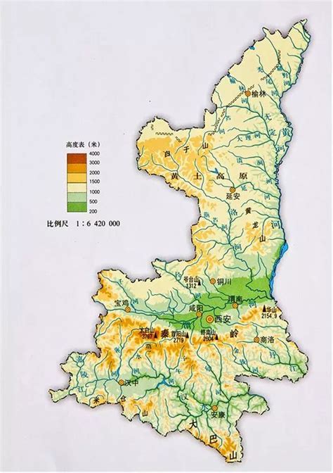 秦岭地图图片
