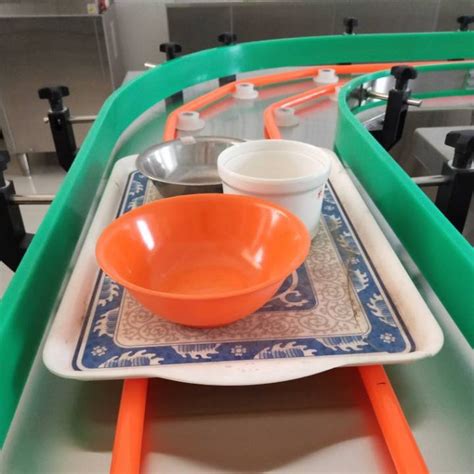 碗碟自动传输带 餐具回收装置 欧倍力自动传送带定制|价格|厂家|多少钱-全球塑胶网