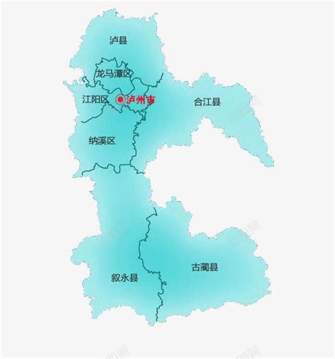 泸州市标准地图-基础要素版 - 泸州市地图 - 地理教师网