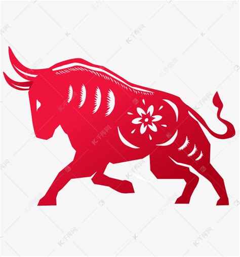 卡通画拿着红布玩斗牛的公牛其他素材免费下载_红动中国