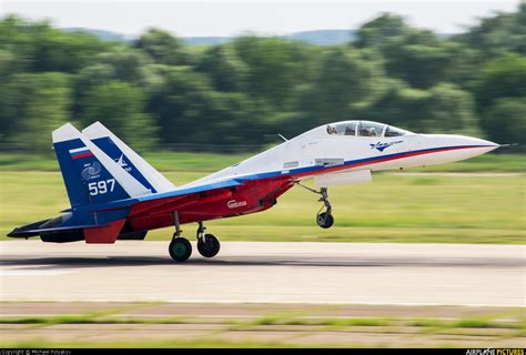 597 - Gromov Flight Research Institute Sukhoi Su-30LL at Ramenskoye ...