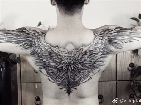 满背翅膀_TopTattoo-站酷ZCOOL